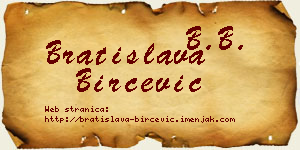 Bratislava Birčević vizit kartica